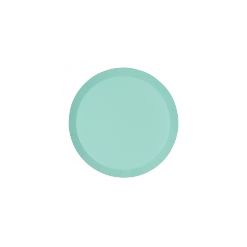 Paper Party Round Dinner Plate Mint Green 22.5cm #406110MTP - 10Pk (Pkgd.)