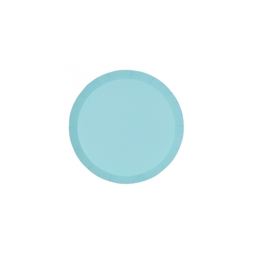 Paper Party Round Dinner Plate Pastel Blue 22.5cm #406110PBP - 10Pk (Pkgd.)
