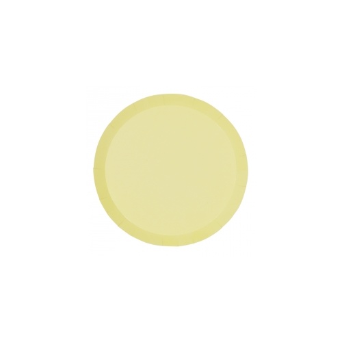 Paper Party Round Dinner Plate Pastel Yellow 22.5cm #406110PYP - 10Pk (Pkgd.)