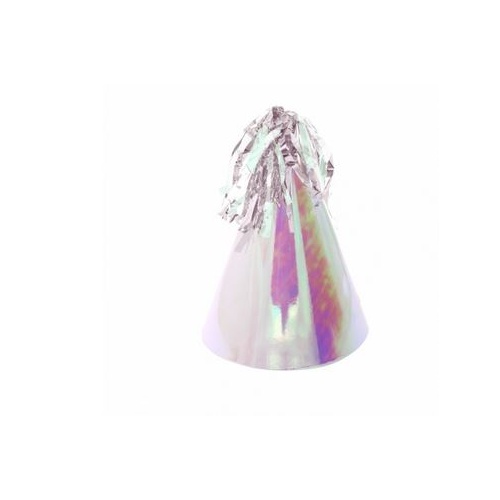 Paper Party Hat with Tassel Topper Iridescent #406150IRP - 10Pk (Pkgd.)