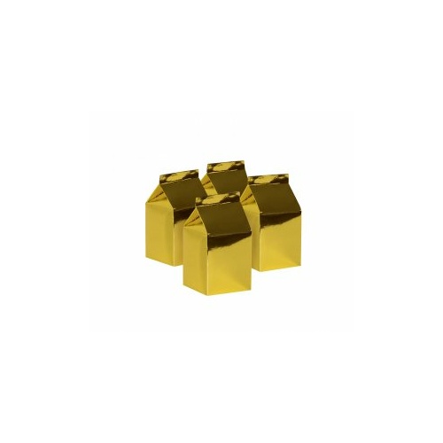 Paper Party Milk Box Metallic Gold #406220MGP - 10Pk (Pkgd.)