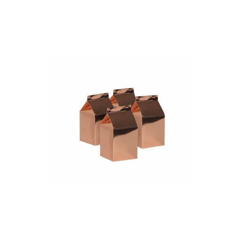 Paper Party Milk Box Metallic Rose Gold #406220MRGP - 10Pk (Pkgd.)
