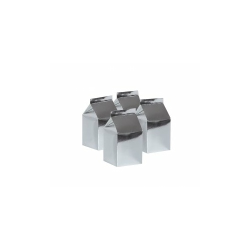 Paper Party Milk Box Metallic Silver #406220MSP - 10Pk (Pkgd.)