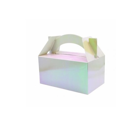 Paper Party Lunch Box Iridescent #406230IRP - 5Pk 