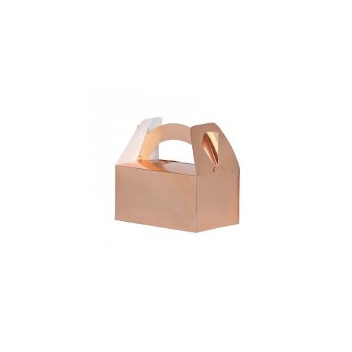 Paper Party Lunch Box Metallic Rose Gold #406230MRGP - 5Pk