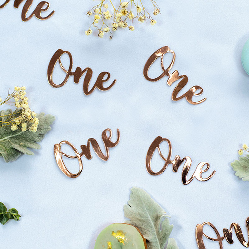 Paper Party Confetti Jumbo ONE Rose Gold 6.5cm #410012 - 20pk