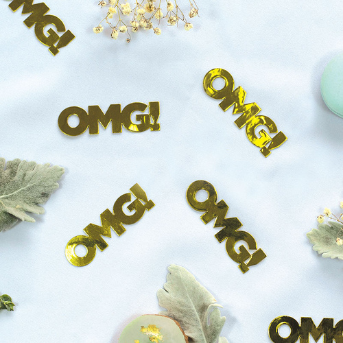 Paper Party Confetti Jumbo OMG Gold 7cm #410051 - 20pk
