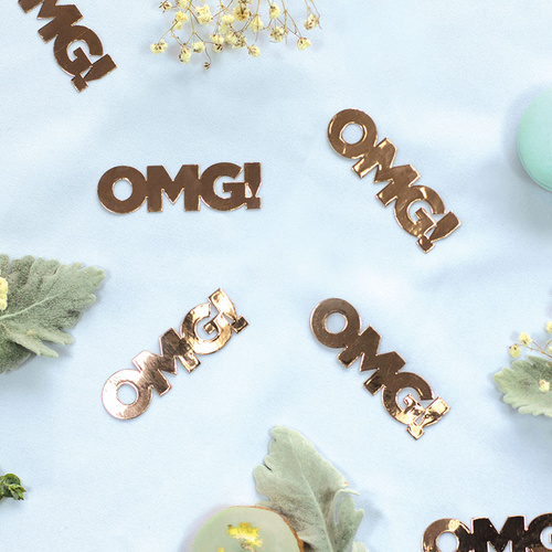 Paper Party Confetti Jumbo OMG Rose Gold 7cm #410052 - 20pk