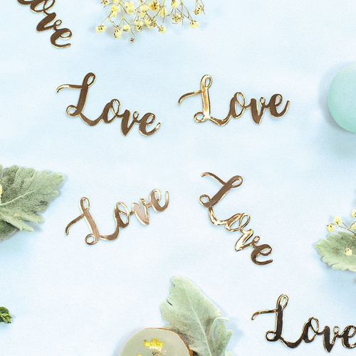 Paper Party Confetti Jumbo LOVE Rose Gold 7cm #410092 - 20pk