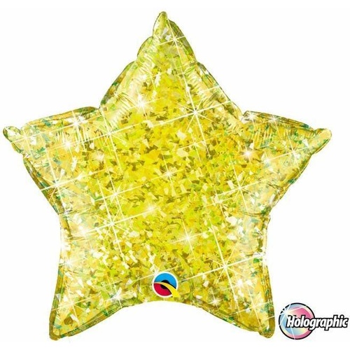 50cm Star Foil Holographic Jewel Yellow #41292 - Each (Pkgd.) SPECIAL ORDER ITEM