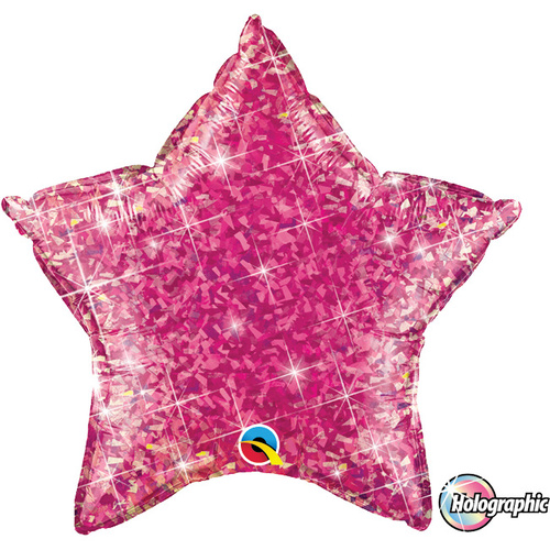 50cm Star Foil Holographic Jewel Magenta #41296 - Each (Pkgd.) TEMPORARILY UNAVAILABLE