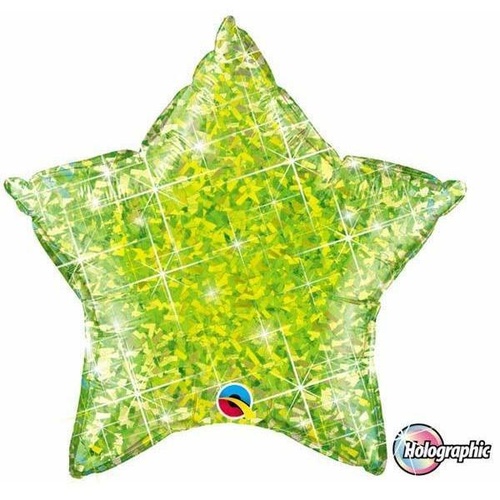 50cm Star Foil Holographic Jewel Lime #41300 - Each (Pkgd.) TEMPORARILY UNAVAILABLE