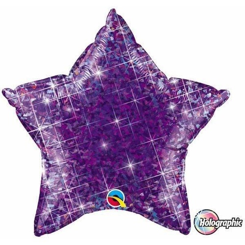DISC 50cm Star Foil Holographic Jewel Purple #41309 - Each (Pkgd.)  TEMPORARILY UNAVAILABLE