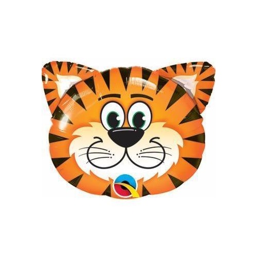 Mini Shape Animal Tickled Tiger Foil Balloon 35cm #41808AF - Each (Inflated, supplied air-filled on stick) 