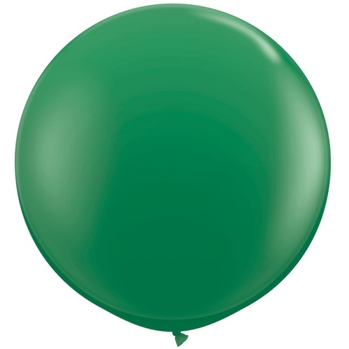 90cm Round Green Qualatex Plain Latex #41997 - Pack of 2 