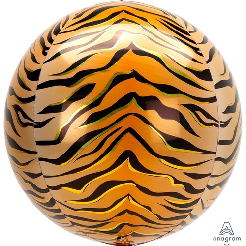 Orbz Tiger Print Foil Balloon 40cm #4211001 - Each (Pkgd.) 