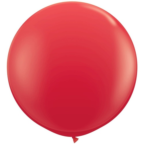 90cm Round Red Qualatex Plain Latex #42554 - Pack of 2 TEMPORARILY UNAVAILABLE
