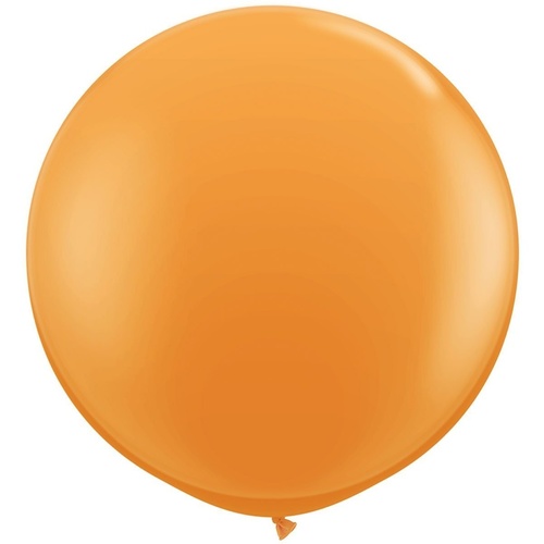 90cm Round Orange Qualatex Plain Latex #42736 - Pack of 2 