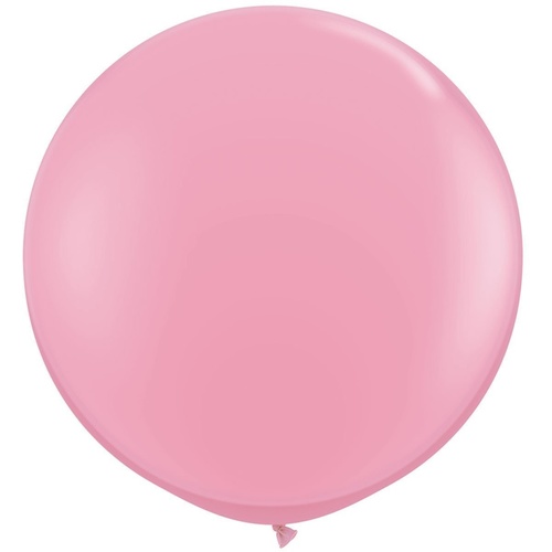90cm Round Pink Qualatex Plain Latex #42764 - Pack of 2 