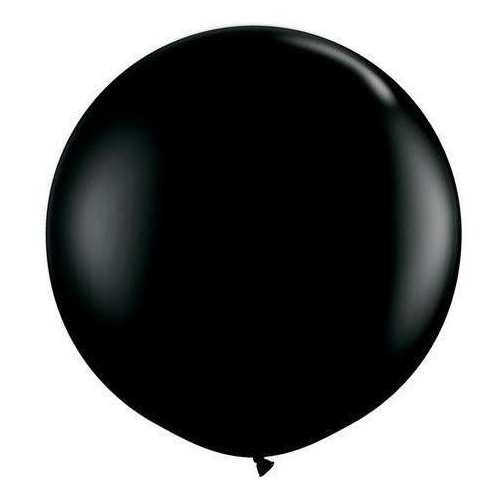 90cm Round Onyx Black Qualatex Plain Latex #42857 - Pack of 2 TEMPORARILY UNAVAILABLE