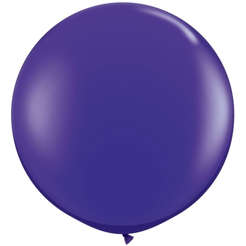 90cm Round Jewel Quartz Purple Qualatex Plain Latex #42875 - Pack of 2