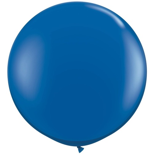 90cm Round Jewel Sapphire Blue Qualatex Plain Latex #42876 - Pack of 2 
