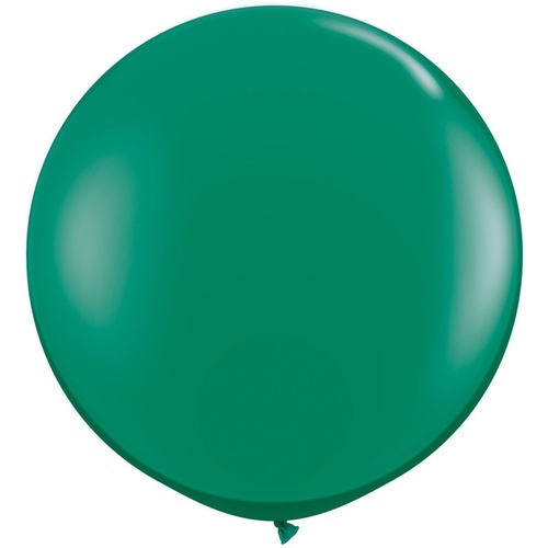90cm Round Jewel Emerald Green Qualatex Plain Latex #43002 - Pack of 2 
