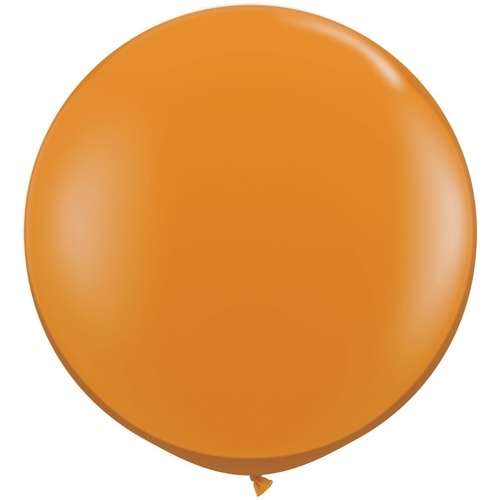 90cm Round Jewel Mandarin Orange Qualatex Plain Latex #43263 - Pack of 2 TEMPORARILY UNAVAILABLE