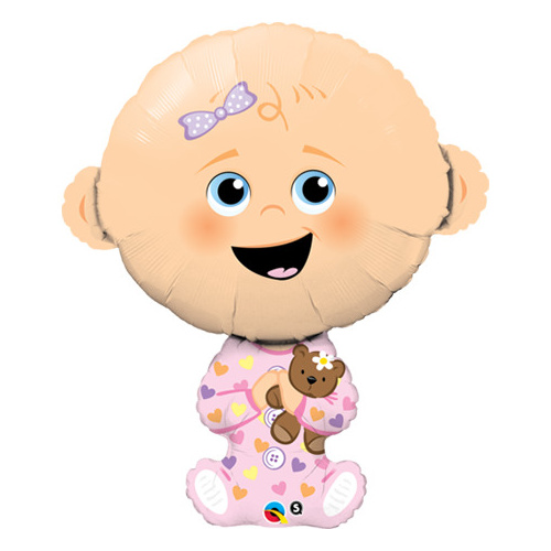 95cm Shape Foil Baby Girl SW #43362 - Each (pkgd.) 