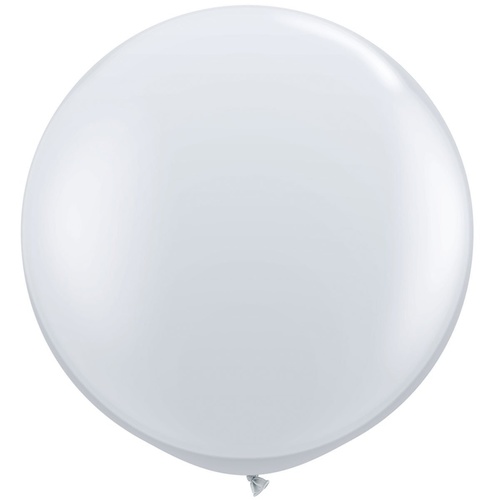 90cm Round Jewel Diamond Clear Qualatex Plain Latex #43392 - Pack of 2 