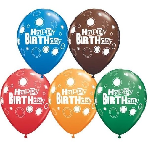 DISC 8cm Round Special Assorted Birthday Bold Dots #4342125 - Pack of 25