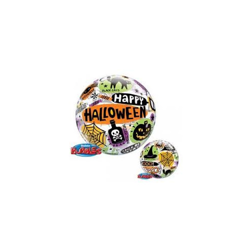 DISC 56cm Single Bubble Halloween Messages & Icons #43433 - Each