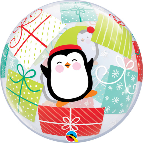DISC 56cm Single Bubble Penguins & Presents #43438 - Each