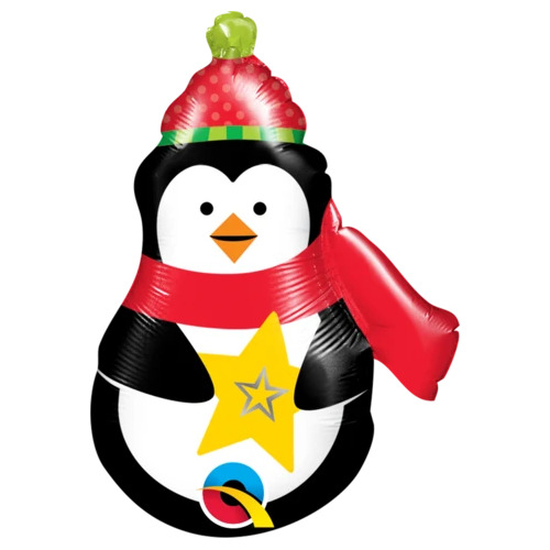 DISC Mini Shape Precious Penguin 35cm #43459AF - Each (Inflated, supplied air-filled on stick) 