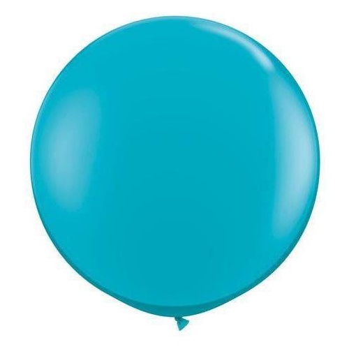 90cm Round Tropical Teal Qualatex Plain Latex #43514 - Pack of 2 