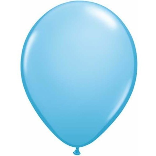 12cm Round Pale Blue Qualatex Plain Latex #43571 - Pack of 100 