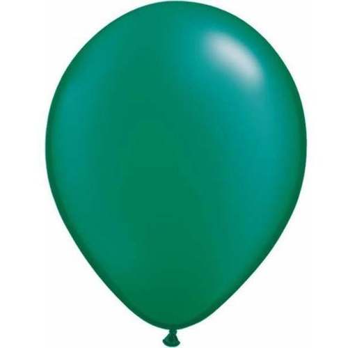 12cm Round Pearl Emerald Qualatex Plain Latex #43581 - Pack of 100 