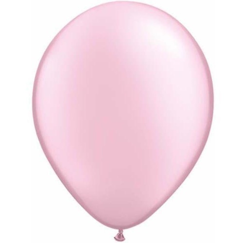 12cm Round Pearl Pink Qualatex Plain Latex #43592 - Pack of 100 
