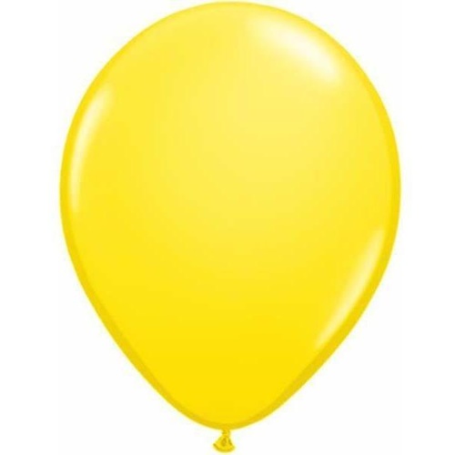 12cm Round Yellow Qualatex Plain Latex #43609 - Pack of 100 
