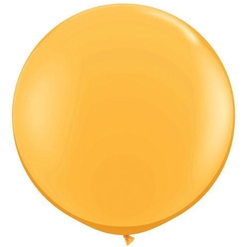 90cm Round Goldenrod Qualatex Plain Latex #43633 - Pack of 2 TEMPORARILY UNAVAILABLE