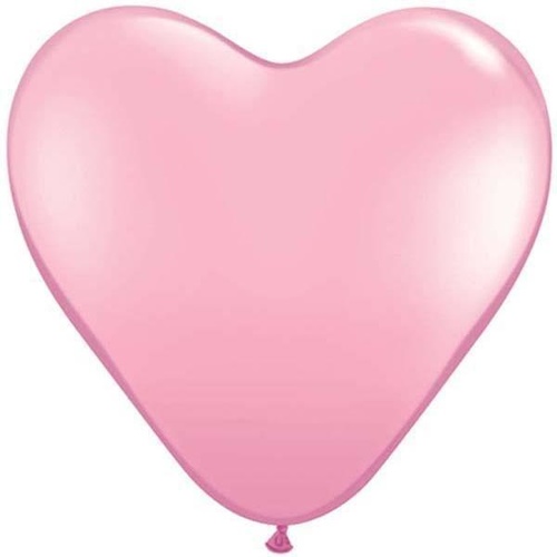 15cm Heart Pink Qualatex Plain Latex #43642 - Pack of 100 TEMPORARILY UNAVAILABLE