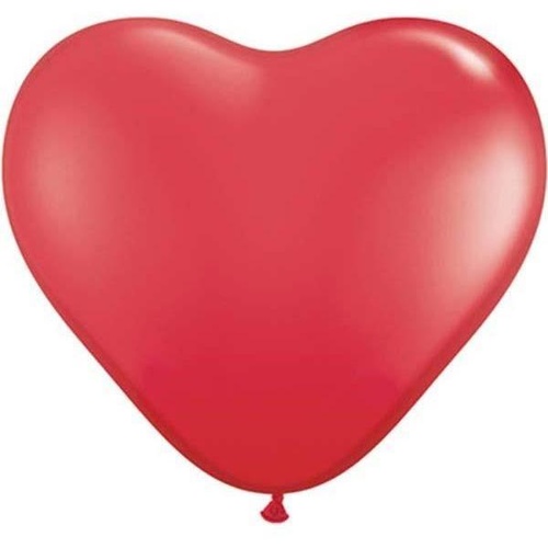 15cm Heart Red Qualatex Plain Latex #43645 - Pack of 100 TEMPORARILY UNAVAILABLE