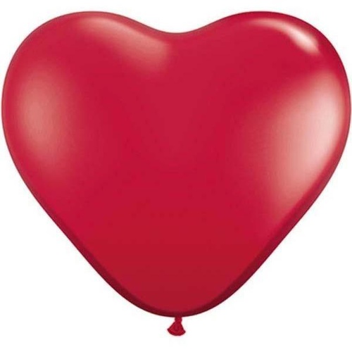 15cm Heart Ruby Red Qualatex Plain Latex #43647 - Pack of 100 SPECIAL ORDER ITEM - TEMPORARILY UNAVAILABLE