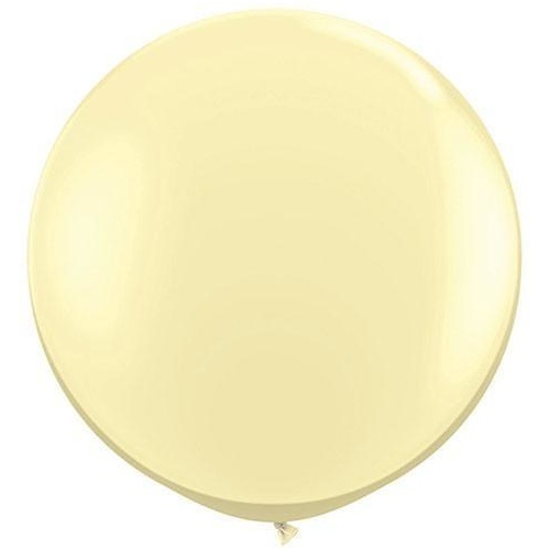 90cm Round Ivory Silk Qualatex Plain Latex #43657 - Pack of 2 