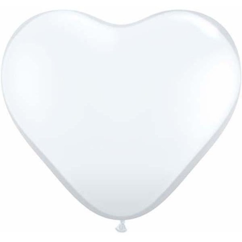 28cm Heart Diamond Clear Qualatex Plain Latex #43721 - Pack of 100 SPECIAL ORDER ITEM