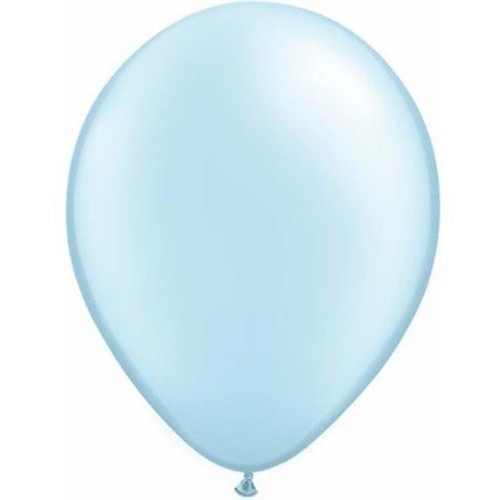 28cm Round Pearl Light Blue Qualatex Plain Latex #43777 - Pack of 100 