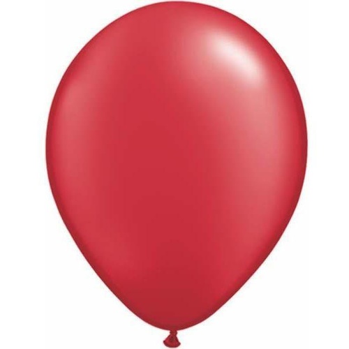 28cm Round Pearl Ruby Red Qualatex Plain Latex #43785 - Pack of 100 TEMPORARILY UNAVAILABLE