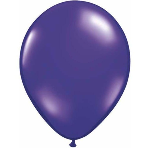28cm Round Jewel Quartz Purple Qualatex Plain Latex #43789 - Pack of 100 TEMPORARILY UNAVAILABLE