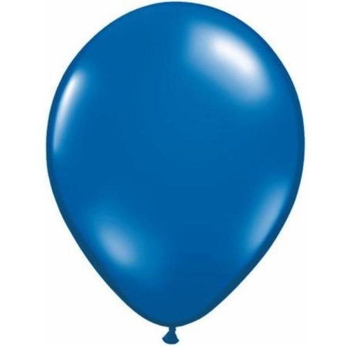 28cm Round Jewel Sapphire Blue Qualatex Plain Latex #43793 - Pack of 100 