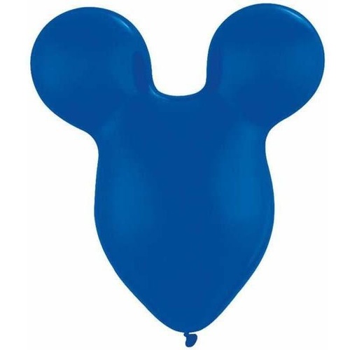 DISCONTINUED 38cm Mousehead Sapphire Blue Qualatex Plain Latex #43855 - Pack of 50 